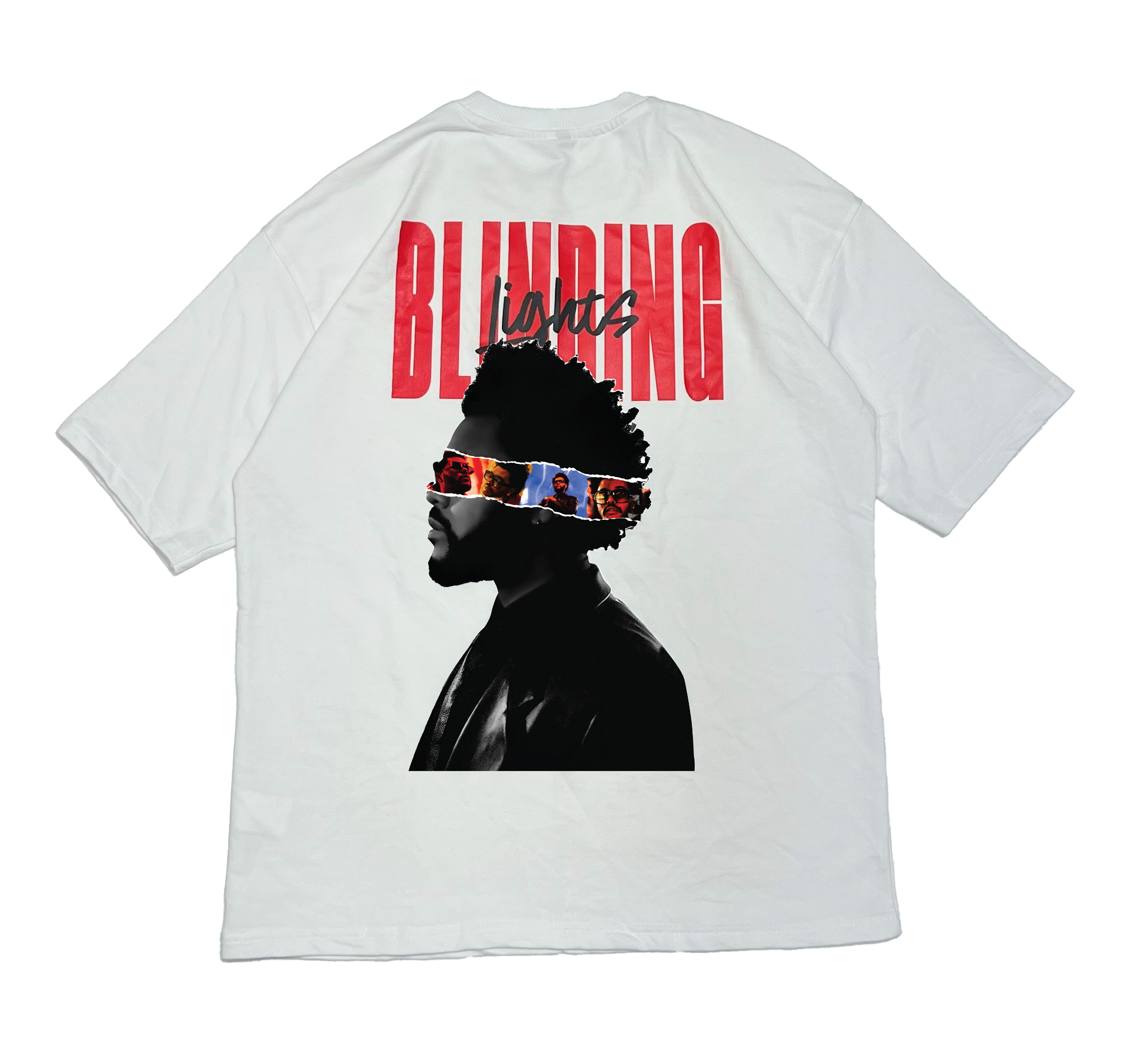 The Weeknd "Blinding Lights" White Graphic T-Shirt